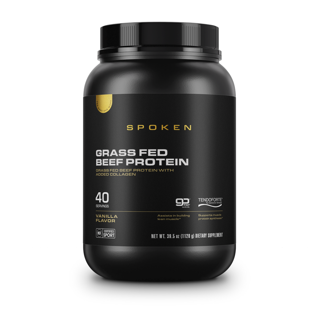 Spoken Grass Fed Beef Protein Vanilla 39.5oz